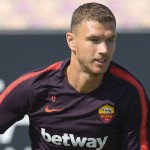 Dzeko AS Roma, allenamento a Trigoria