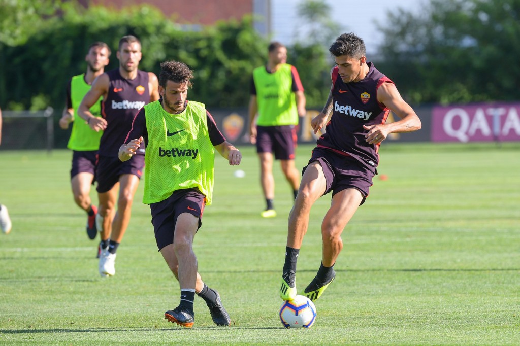 Perotti_Florenzi_AS Roma Tour USA 2018 - Sessione di allenamento - Ohiri Field