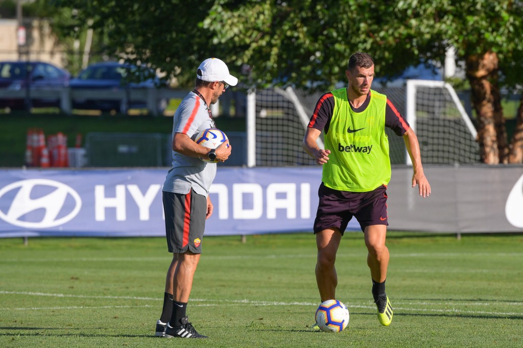Di_Francesco_Dzeko_AS Roma Tour USA 2018 - Sessione di allenamento - Ohiri Field