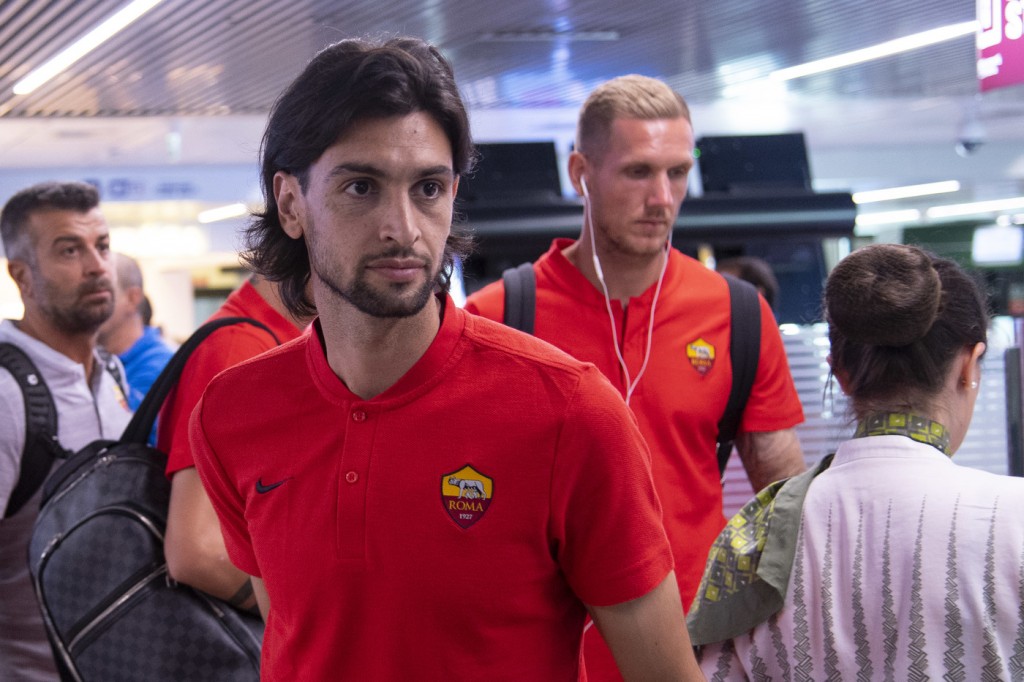 AS Roma, la squadra in viaggio per Torino
