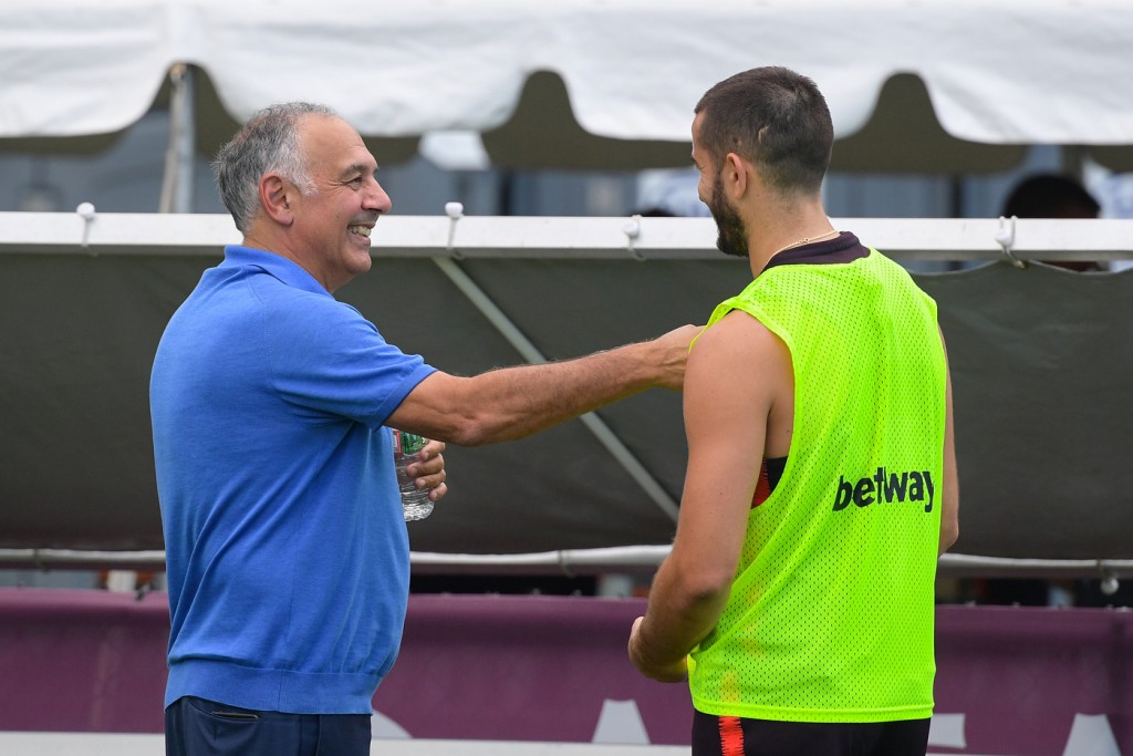 pallotta_manolas_AS Roma Tour USA 2018, allenamento a Boston