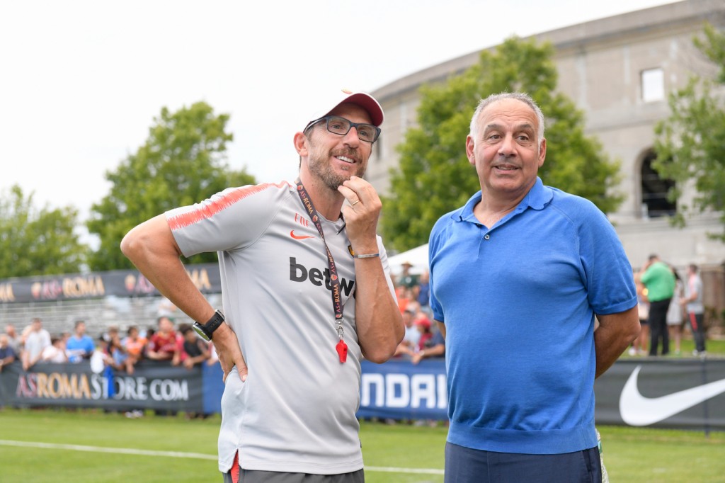 Pallotta_Di_Francesco_AS Roma Tour USA 2018, allenamento a Boston
