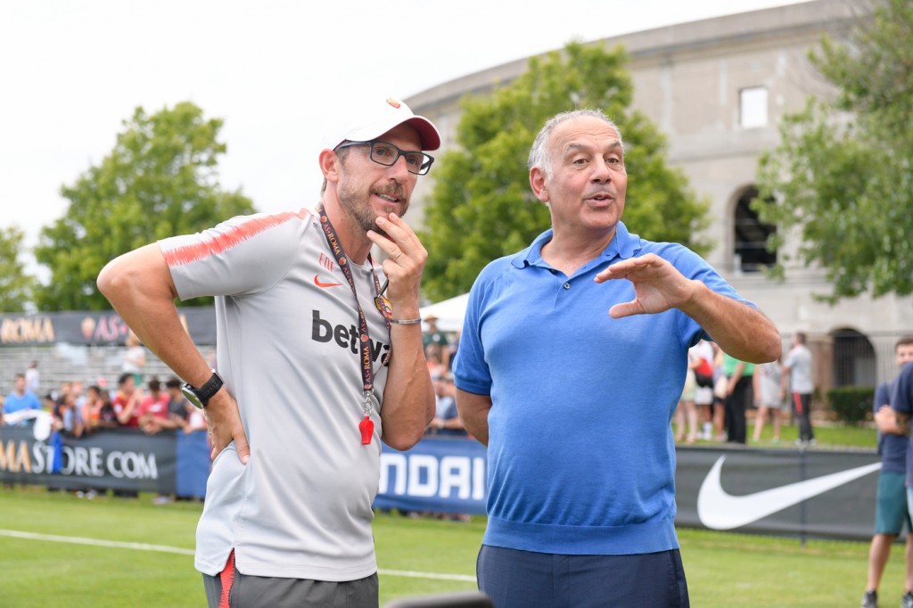 Pallotta_Di_Francesco_AS Roma Tour USA 2018, allenamento a Boston