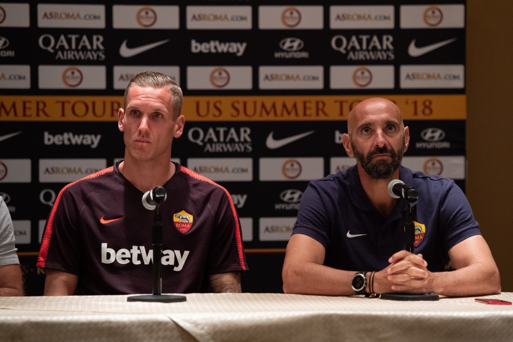 AS Roma Tour USA 2018 - Robin Olsen e Monchi in conferenza stampa