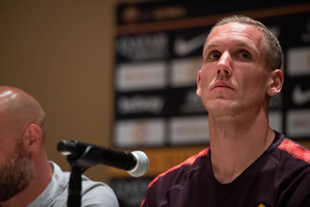 AS Roma Tour USA 2018 - Robin Olsen e Monchi in conferenza stampa