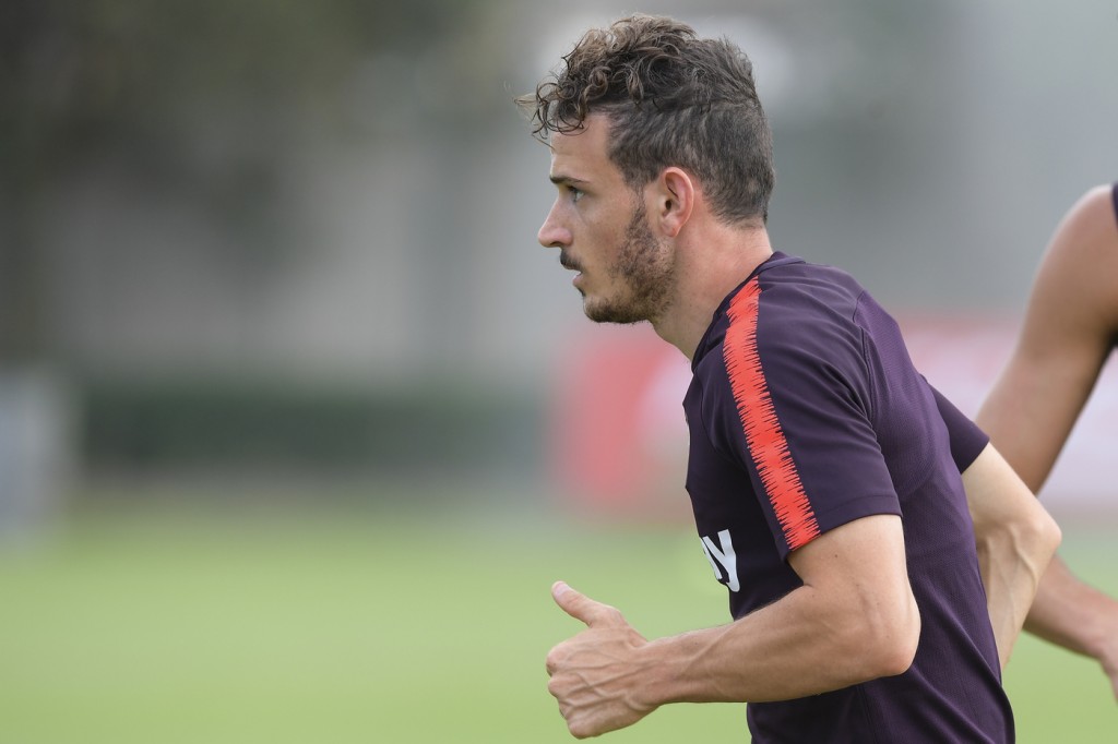 Florenzi_Trigoria, sessione di allenamento dell'AS Roma