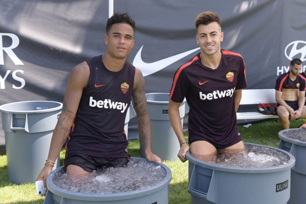 Kluivert_El_Shaarawy_AS Roma, Tour USA 2018 - sessione di allenamento