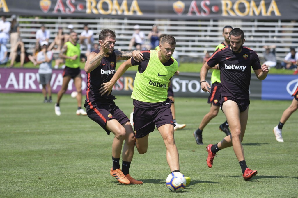 dzeko_AS Roma, Tour USA 2018 - sessione di allenamento