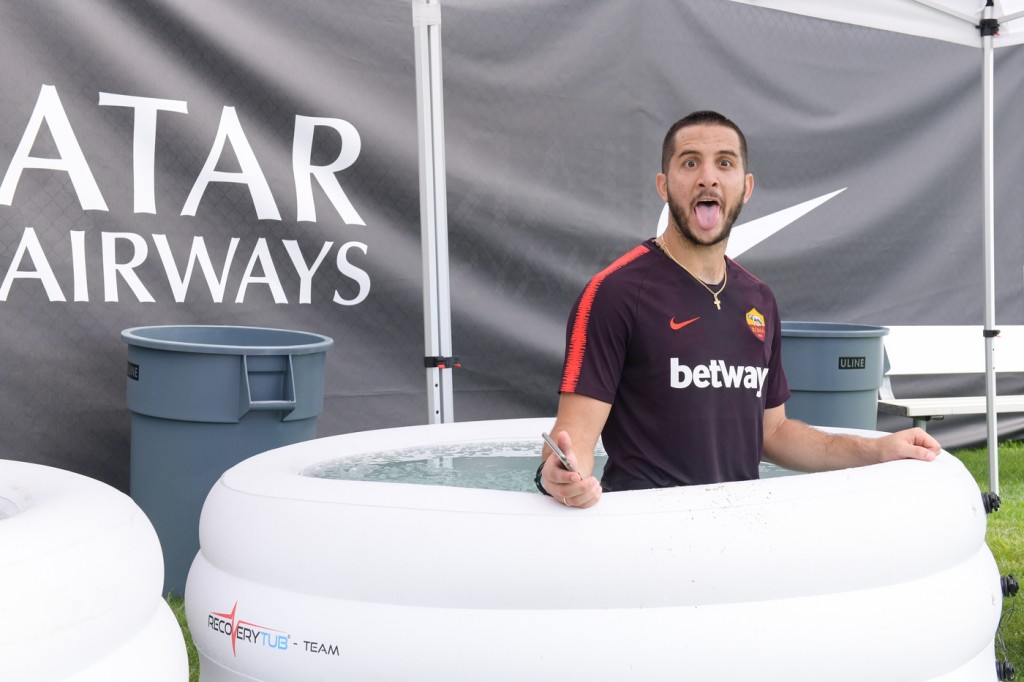 Manolas_AS Roma Tour USA 2018, allenamento a Boston