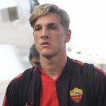 Zaniolo  L'AS Roma arriva a Milano per la partita contro il Milan