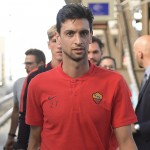pastore L'AS Roma arriva a Milano per la partita contro il Milan