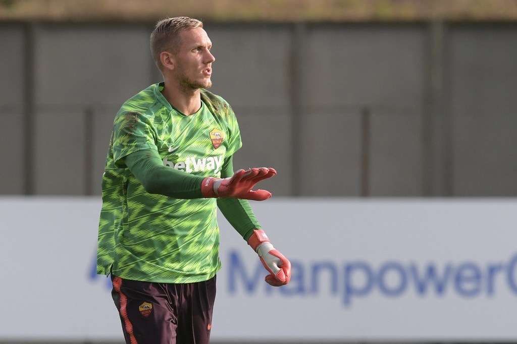Olsen AS Roma, allenamento al Centro sportivo di Trigoria
