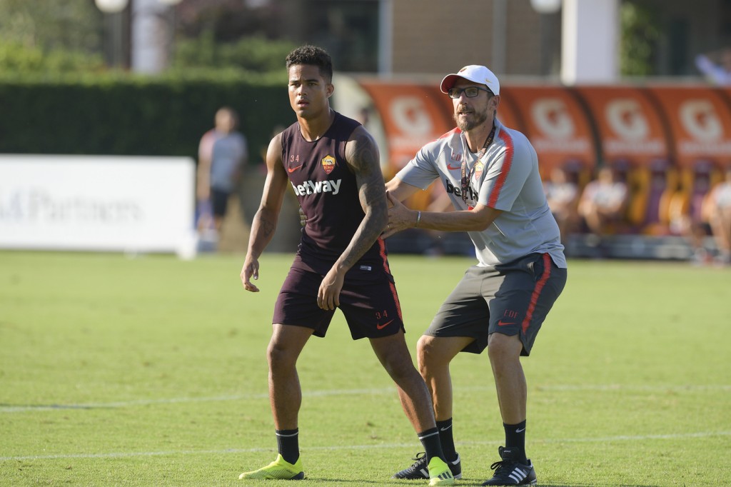 Kluivert - AS Roma - Allenamento a Trigoria