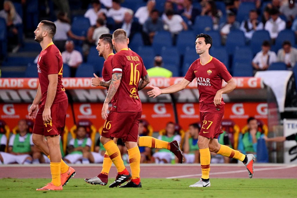 Pastore De Rossi Manolas Pellegrini Roma vs Atalanta - Serie A TIM 2018/2019