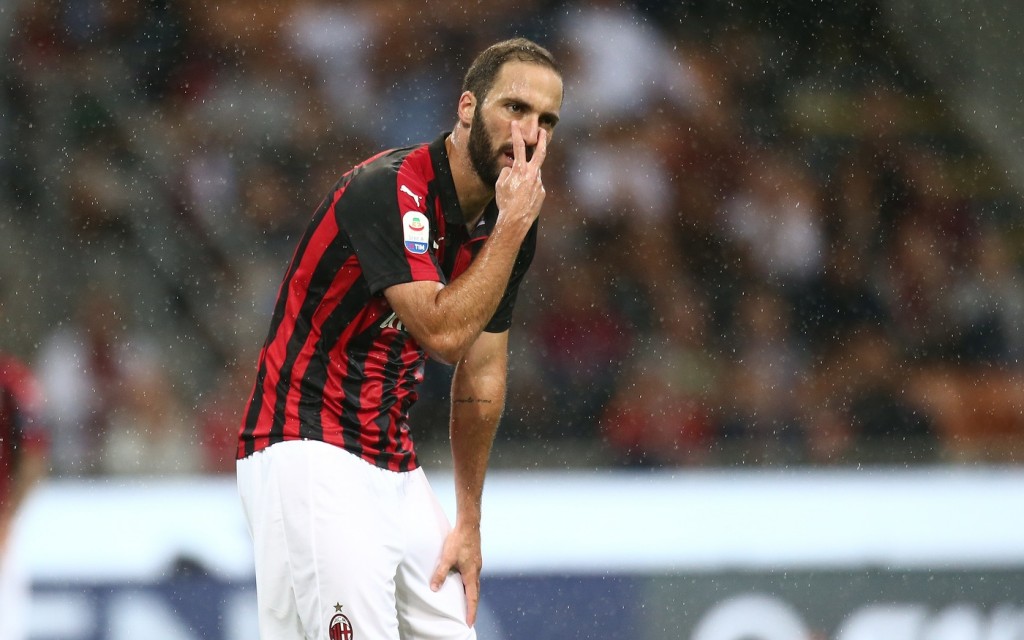 higuain Milan vs Roma - Serie A TIM 2018/2019