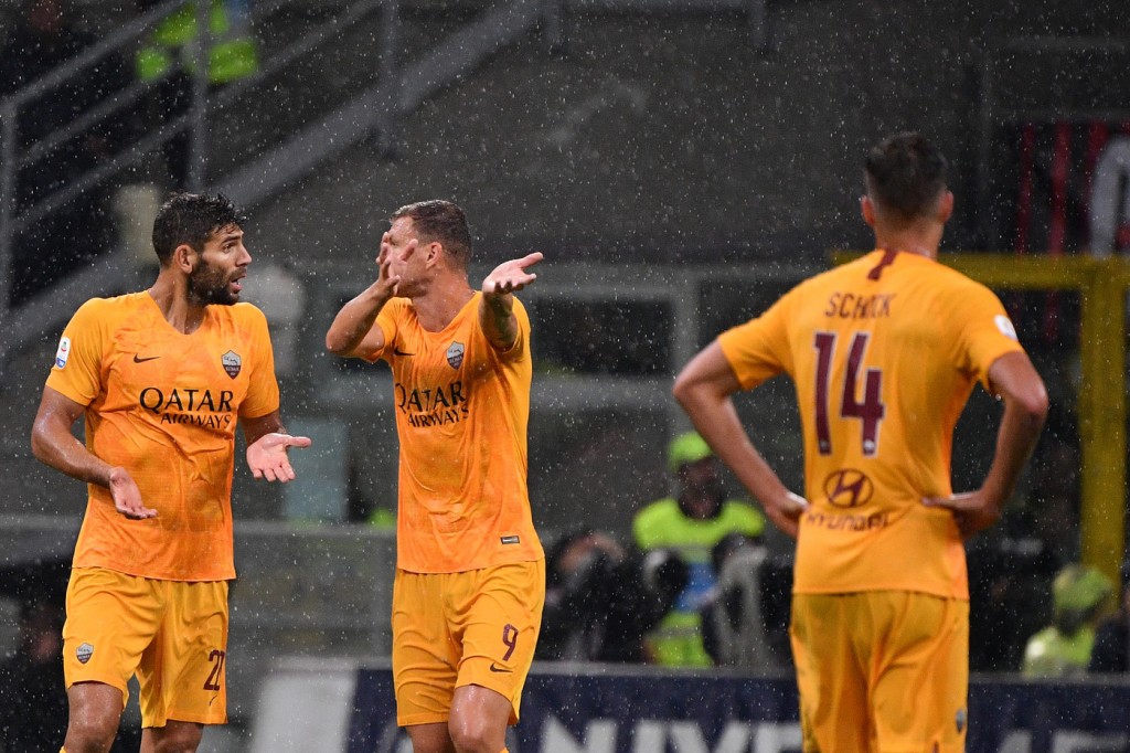 dzeko fazio Milan vs Roma - Serie A TIM 2018/2019
