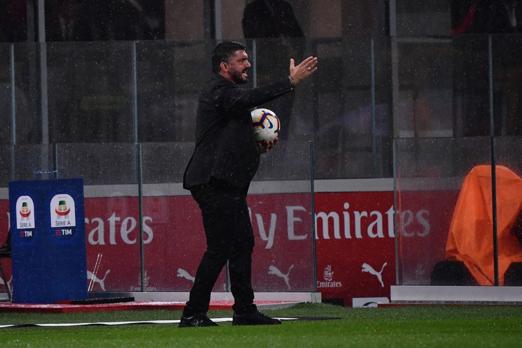 gattuso Milan vs Roma - Serie A TIM 2018/2019