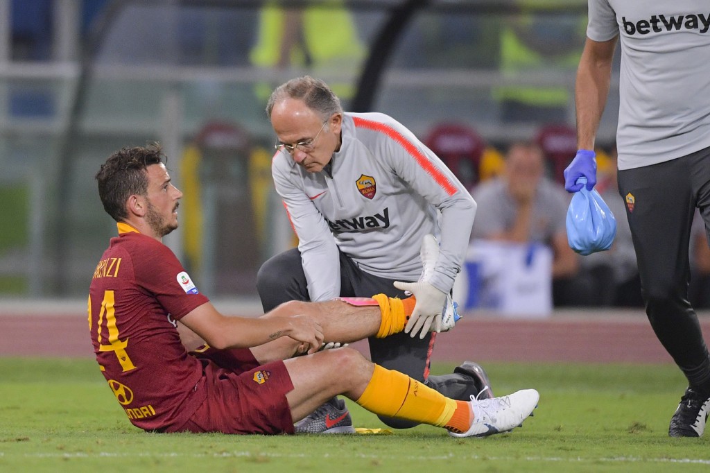 Florenzi Ginocchio Roma vs Atalanta - Serie A TIM 2018/2019