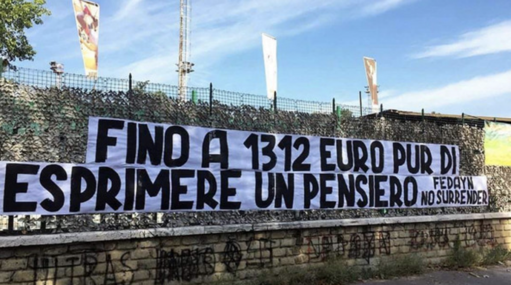 Striscione Fedayn