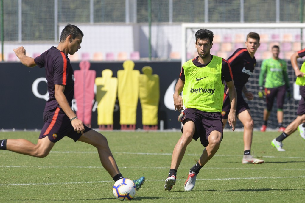 Pastore Trigoria, sessione di allenamento dell'AS Roma
