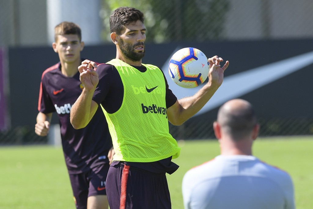 Trigoria, sessione di allenamento dell'AS Roma