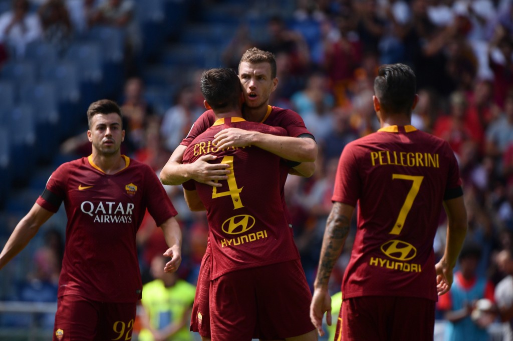 Dzeko Cristante Pellegrini Roma vs Chievo - Serie A Tim 2018/2019