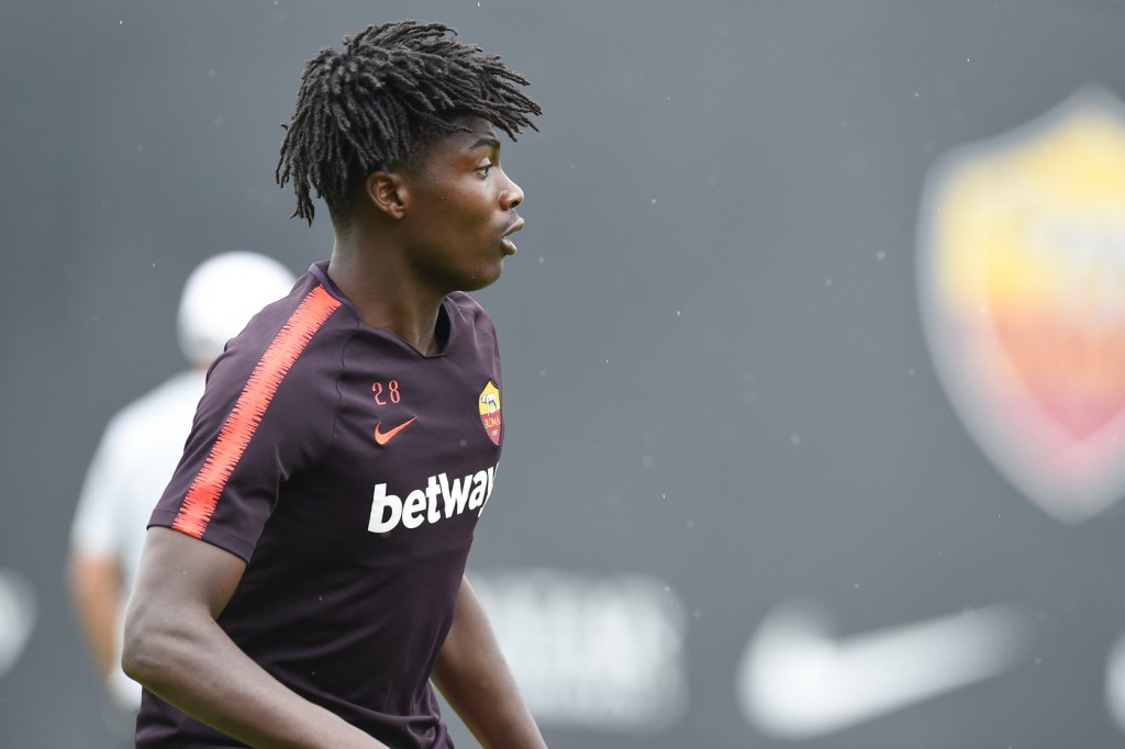 Bianda AS Roma, allenamento a Trigoria