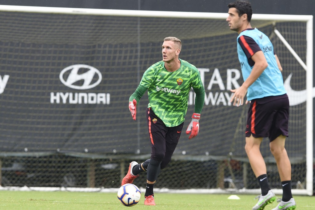 Olsen AS Roma, allenamento a Trigoria