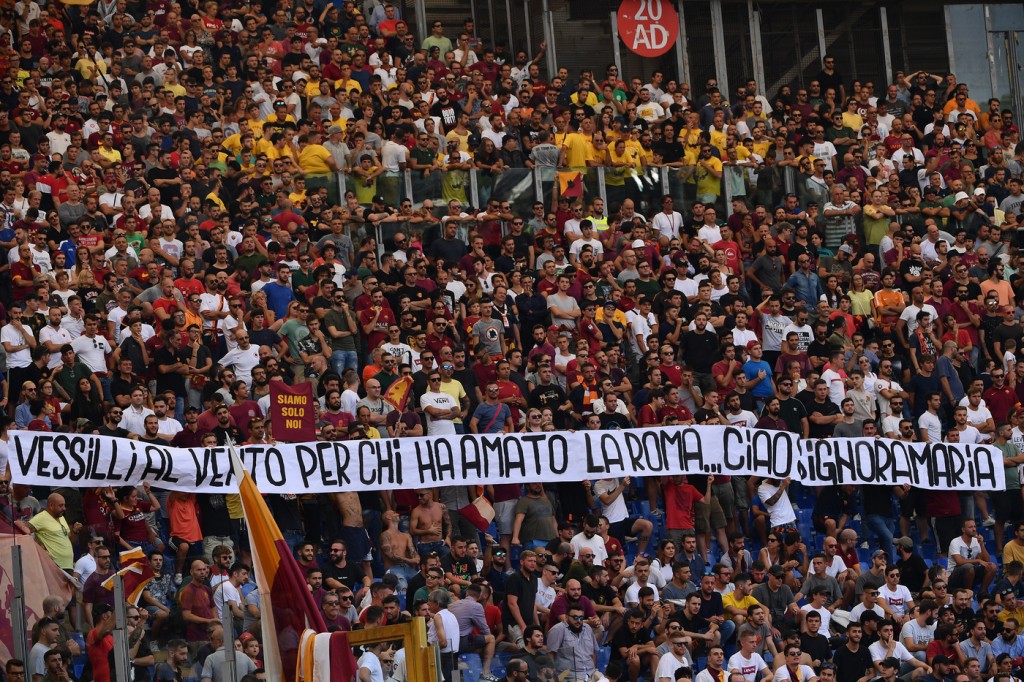 Striscione Maria Sensi Roma vs Chievo - Serie A Tim 2018/2019