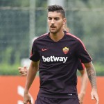 Lorenzo Pellegrini AS Roma, allenamento a Trigoria