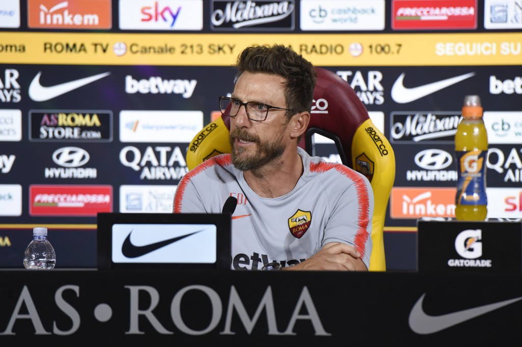 AS Roma, Eusebio Di Francesco in conferenza stampa