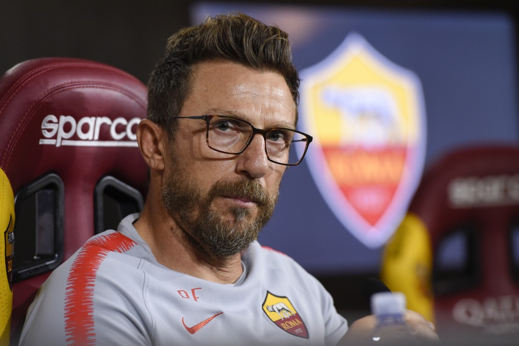 AS Roma, Eusebio Di Francesco in conferenza stampa