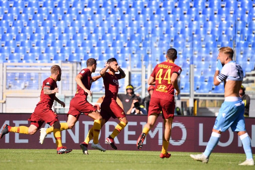Roma - Lazio Pellegrini Gol Manolas Dzeko