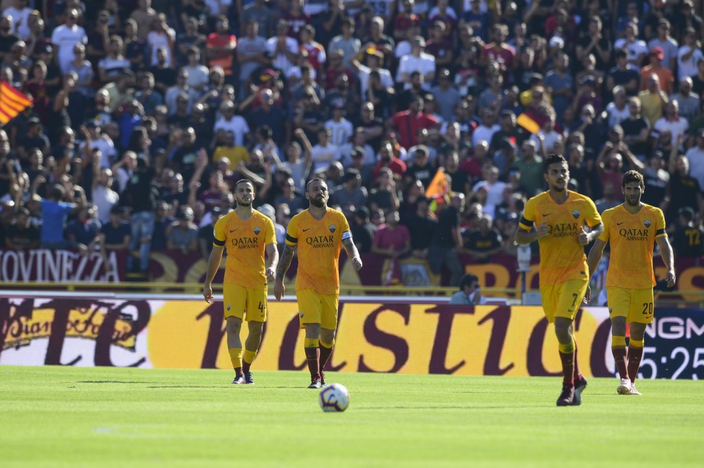 De Rossi Fazio Pellegrini Cristante Bologna vs Roma - Serie A TIM 2018/2019