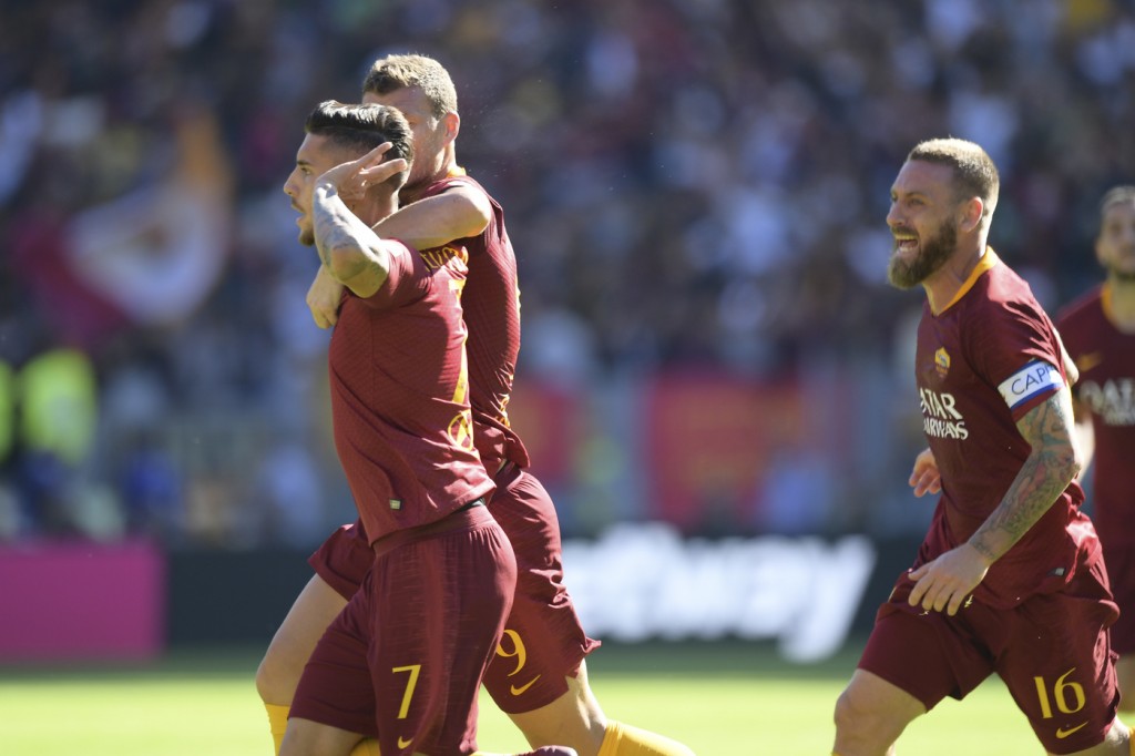 Roma - Lazio Pellegrini Dzeko De Rossi