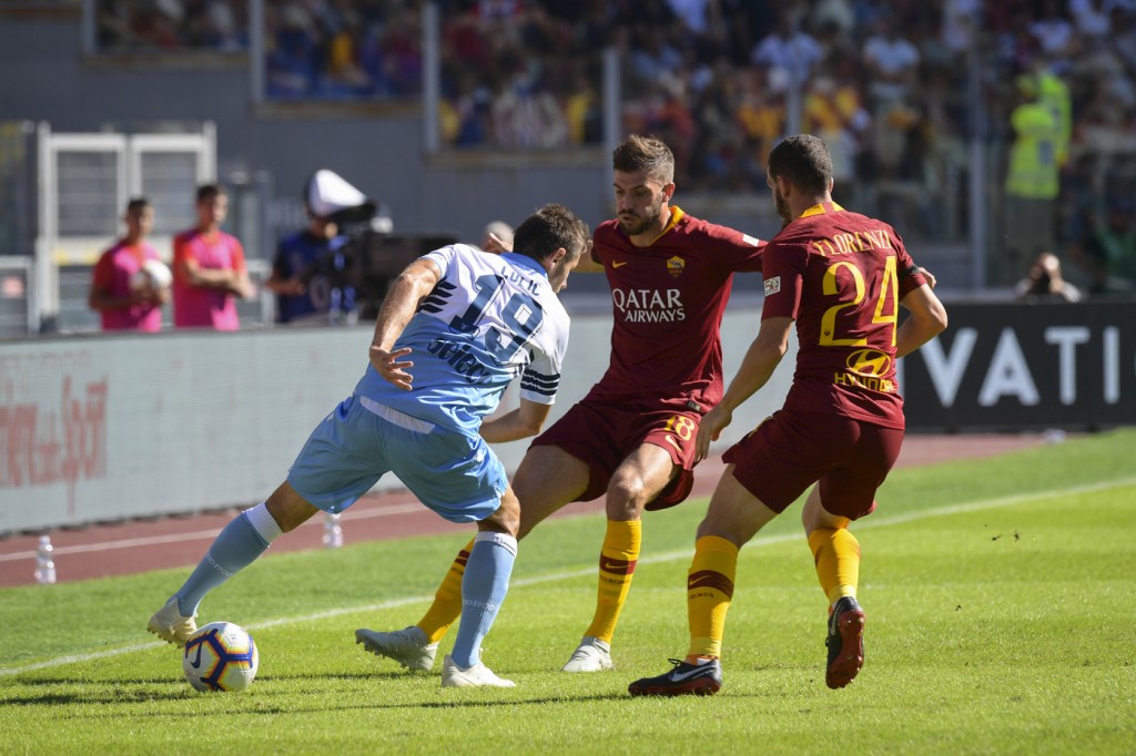 Roma - Lazio Florenzi Santon Lulic