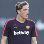 Zaniolo AS Roma, allenamento di rifinitura a Trigoria