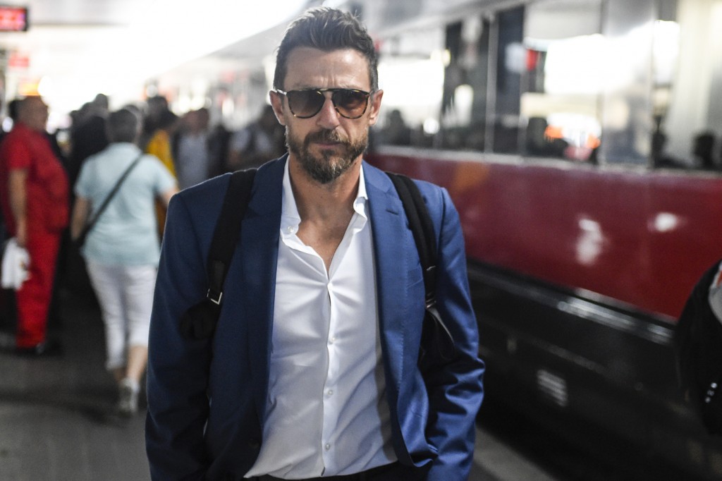Di Francesco L'AS Roma in viaggio verso Bologna