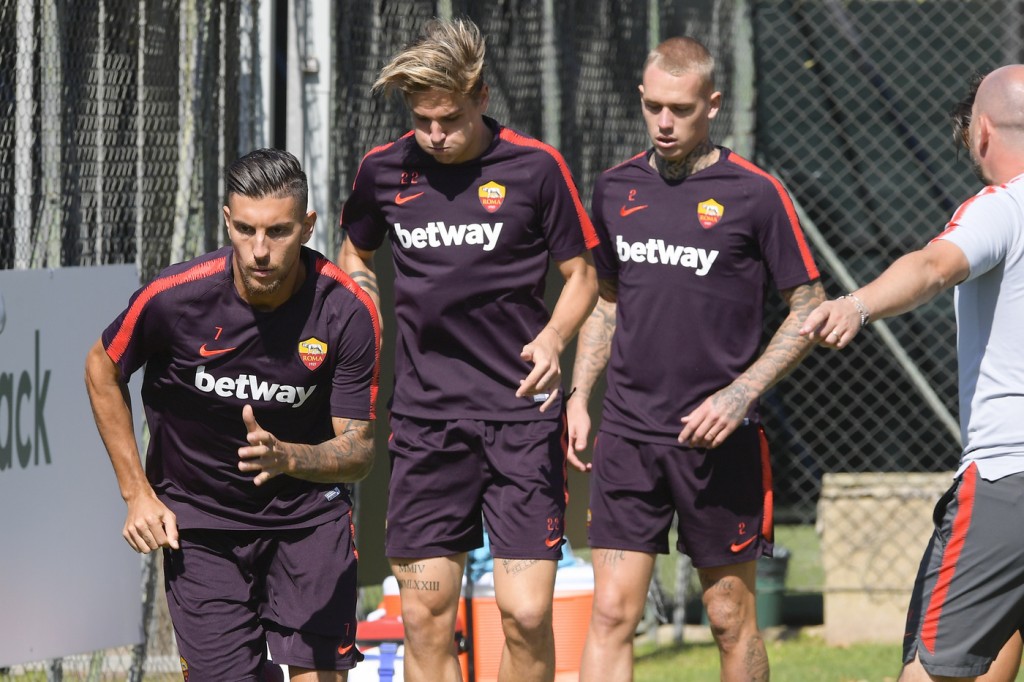 Trigoria_Allenamento_Roma_Lorenzo Pellegrini_Zaniolo_Karsdorp