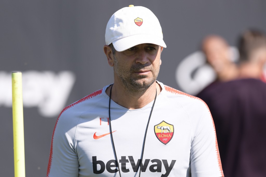 Tomei AS Roma, utima sessione di allenamento prima della partenza per Bologna