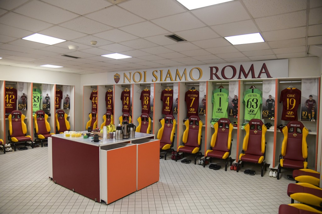 Spogliatoio Roma Tutto pronto per la partita Roma vs Frosinone - Serie A TIM 2018/2019