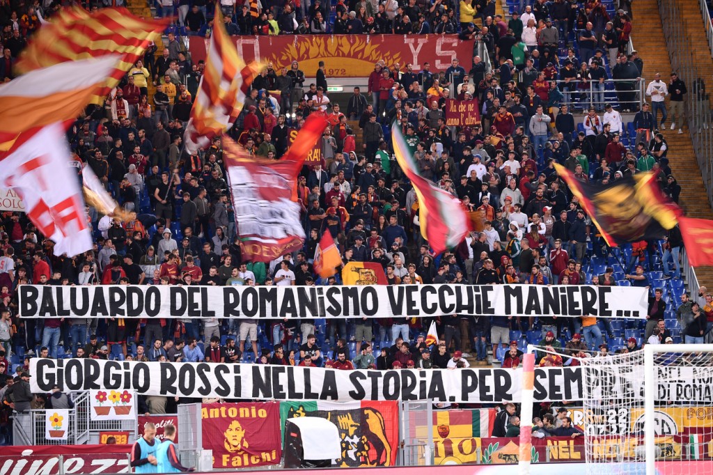 Striscione Roma vs Frosinone - Serie A TIM 2018/2019