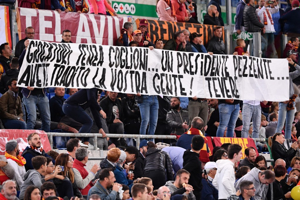 Striscione Roma vs Frosinone - Serie A TIM 2018/2019