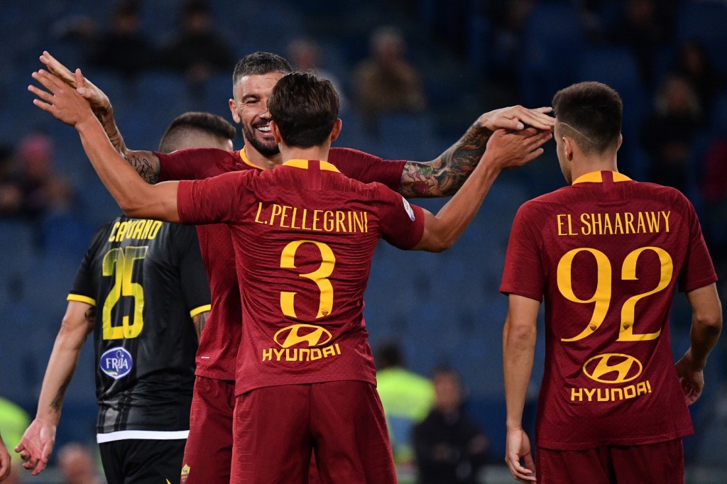 Kolarov Luca Pellegrini Roma vs Frosinone - Serie A TIM 2018/2019