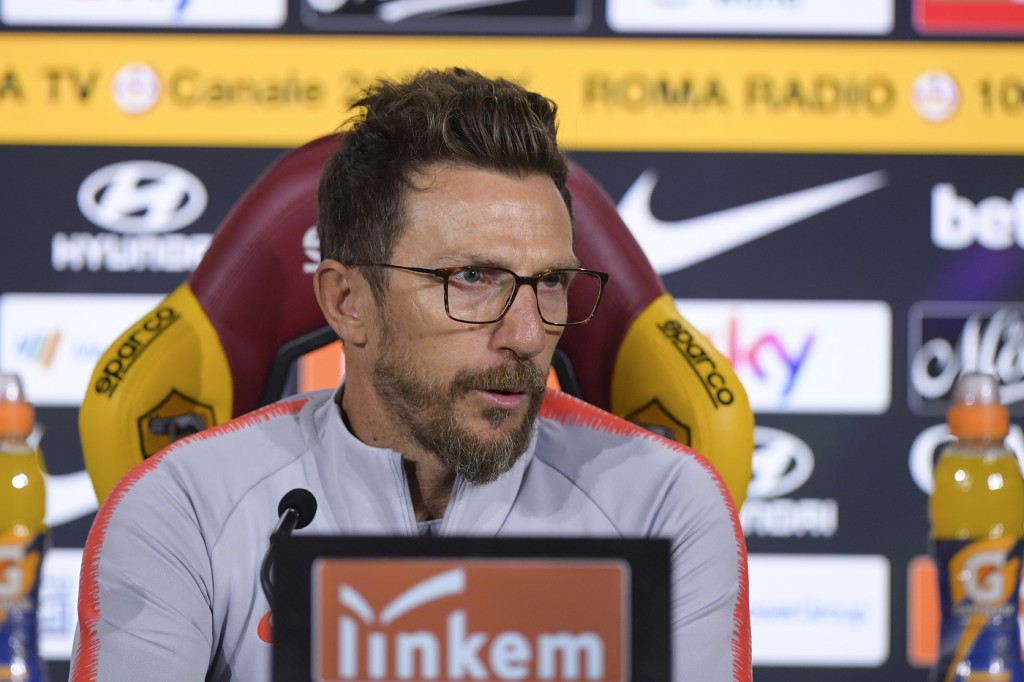AS Roma, Eusebio Di Francesco in conferenza stampa
