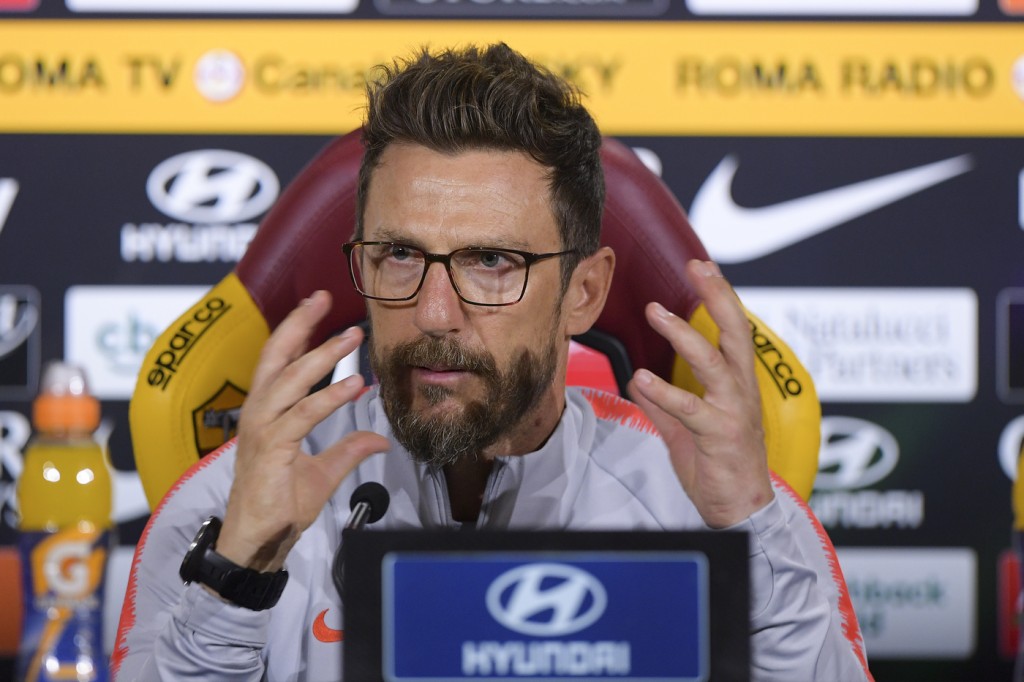 AS Roma, Eusebio Di Francesco in conferenza stampa