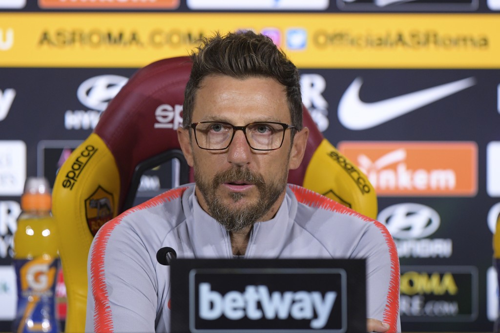 AS Roma, Eusebio Di Francesco in conferenza stampa