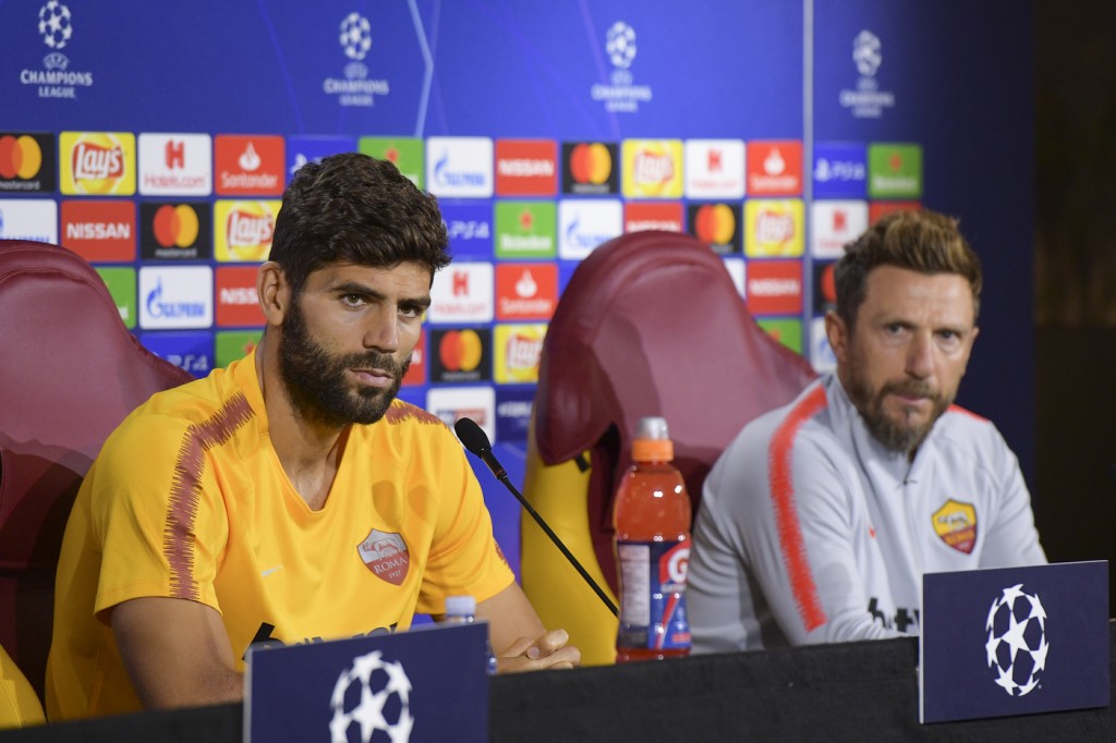 Di Francesco Fazio Champions League, conferenza stampa AS Roma