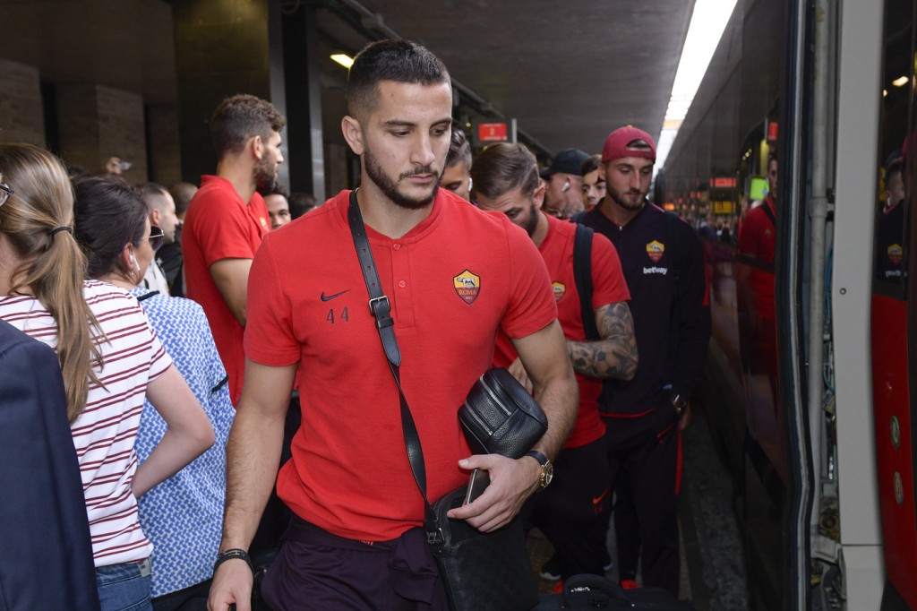 manolas L'AS Roma in viaggio verso Firenze