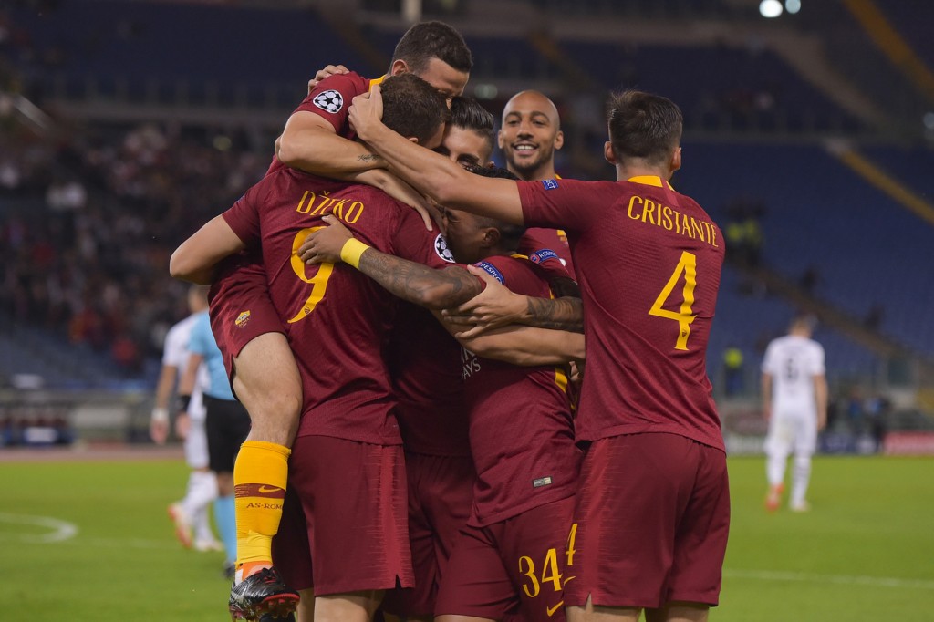 Dzeko Esultanza Gol Roma vs Viktoria Plzen - Uefa Champions League 2018/2019